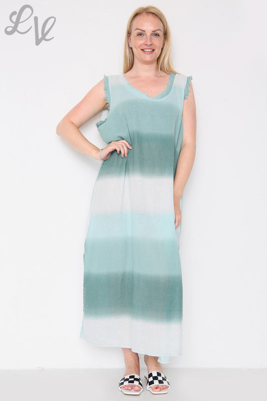 Dames Ombre Mouwloze Jurk Tiffany Stukprijs €14,99