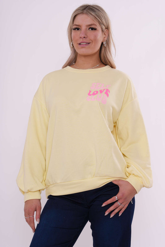 Self Love Club Graphic Sweatshirt - Lemon