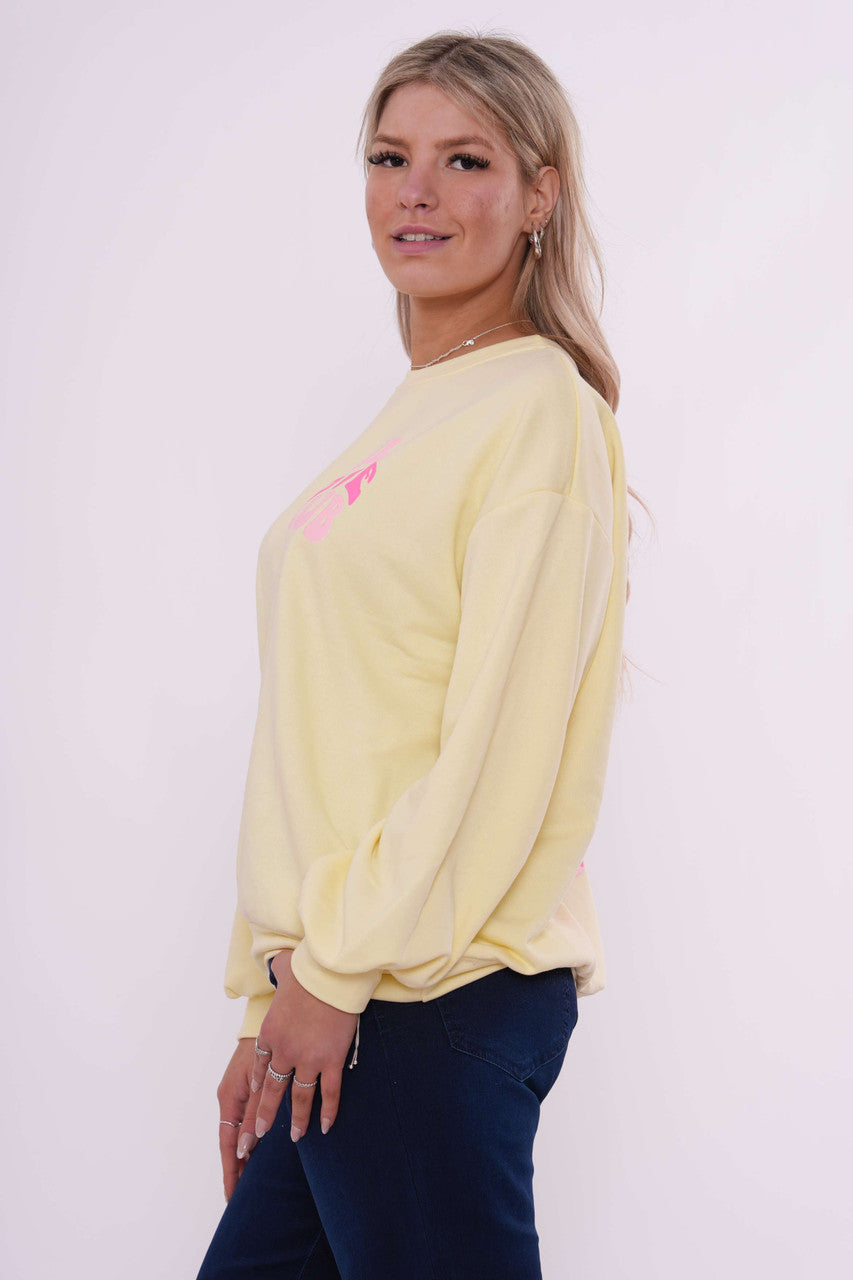Self Love Club Graphic Sweatshirt - Lemon