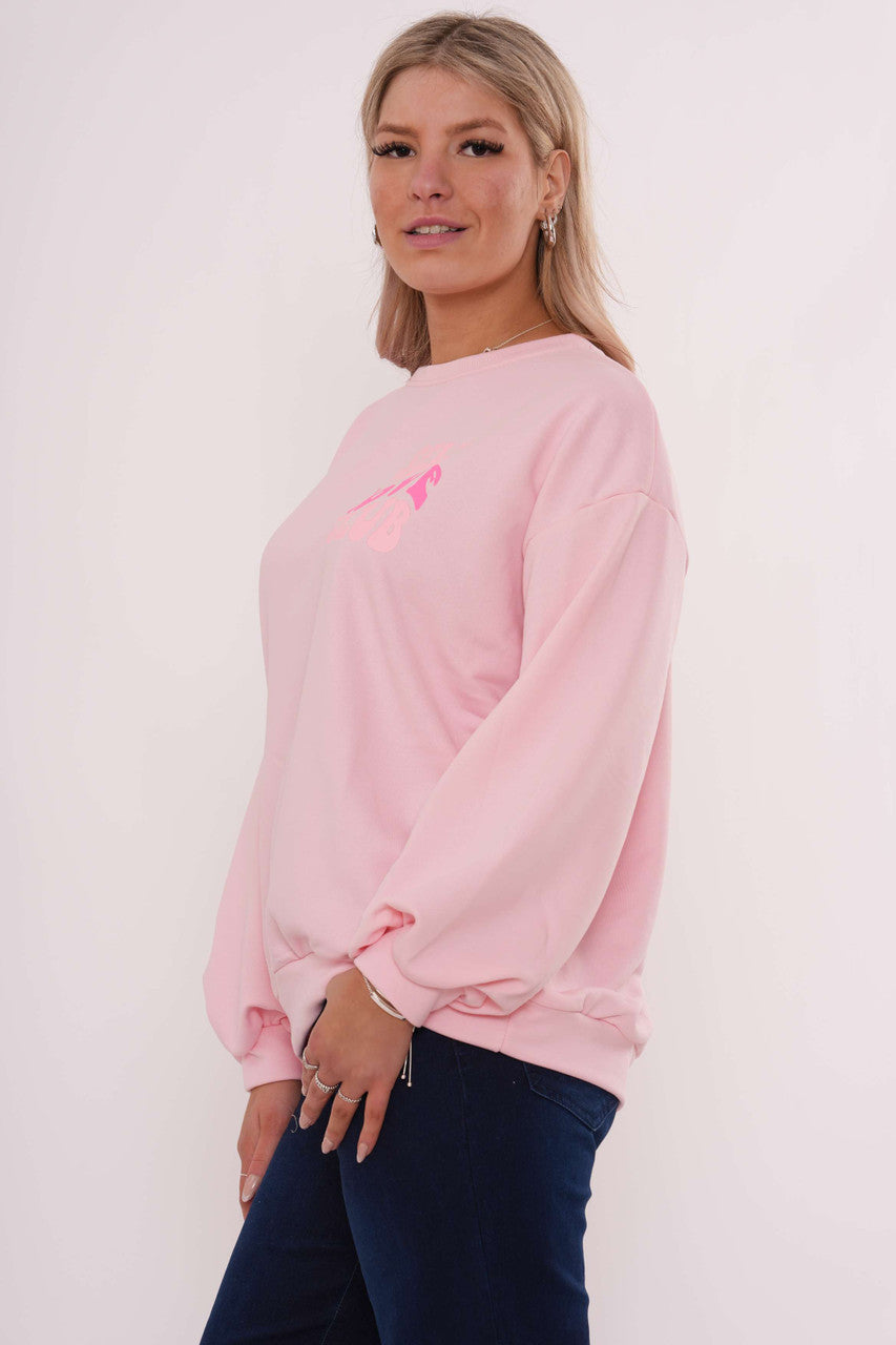 Self Love Club Graphic Sweatshirt - Soft Pink