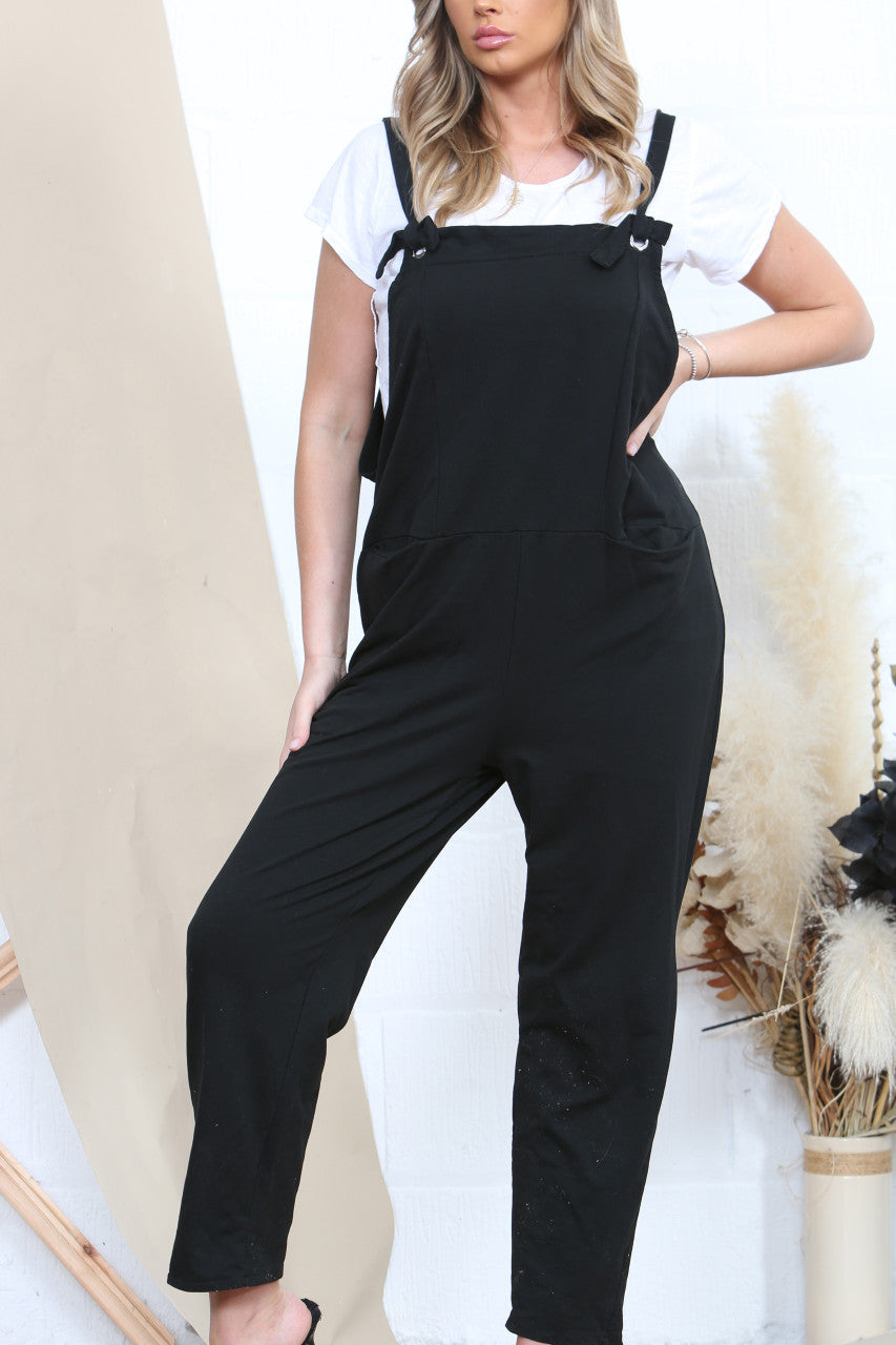 EFFEN TUINBROEK & T-SHIRT - ZWART