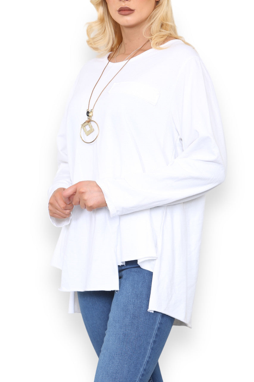 FAUX ZAK SWEATSHIRT TOP WIT