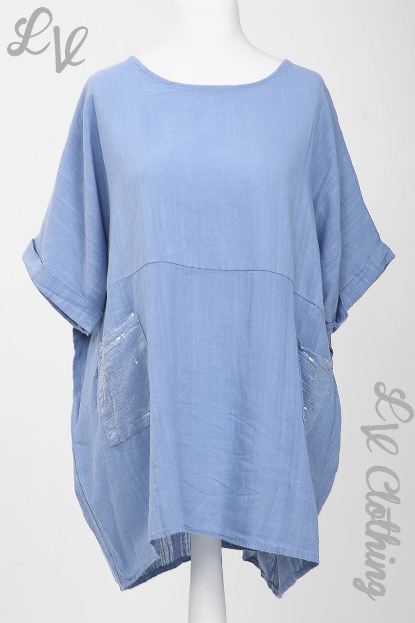 Ladies Lagenlook Shift Top Denim - Unit Price £11.99