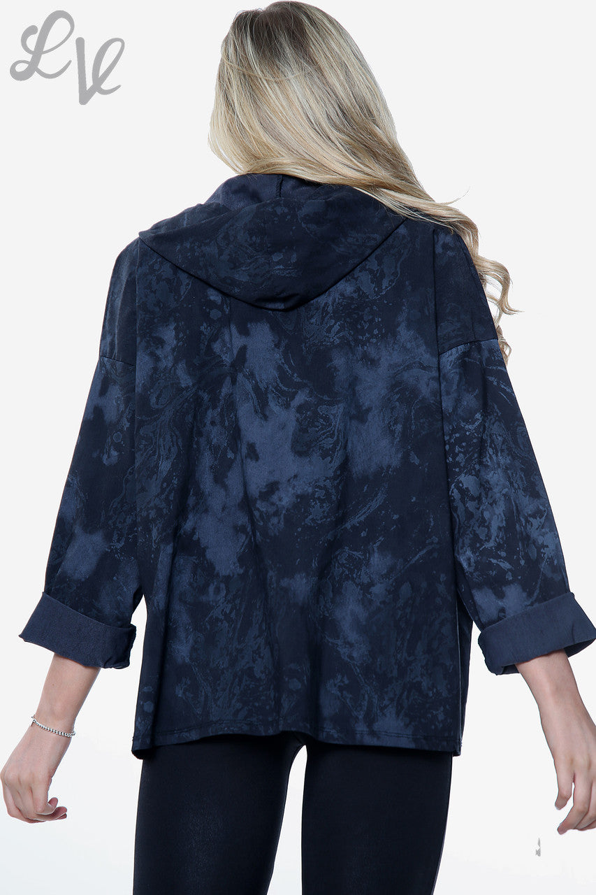 Dames Acid Wash Jack met capuchon Zwart Stukprijs WAS €14,99 NU €7,49