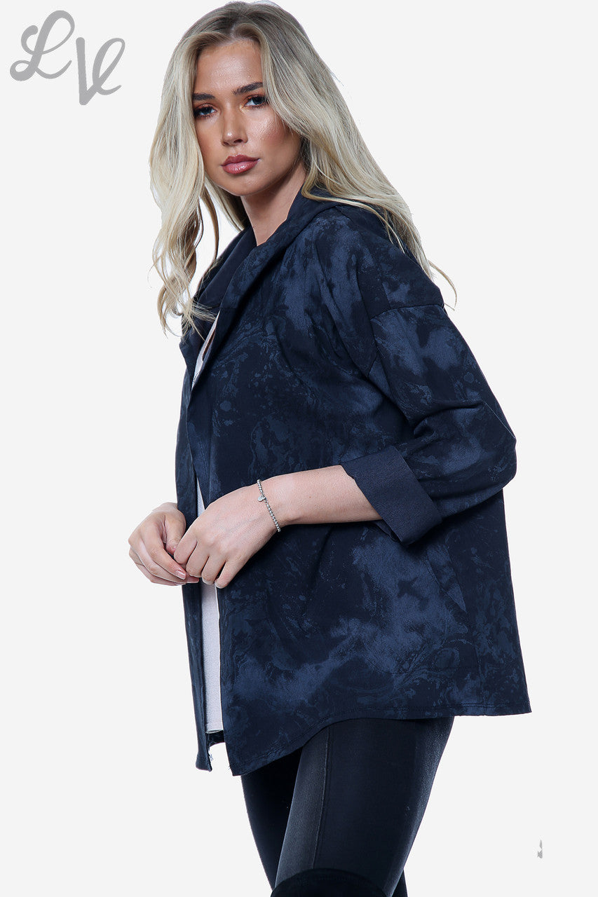 Dames Acid Wash Jack met capuchon Zwart Stukprijs WAS €14,99 NU €7,49