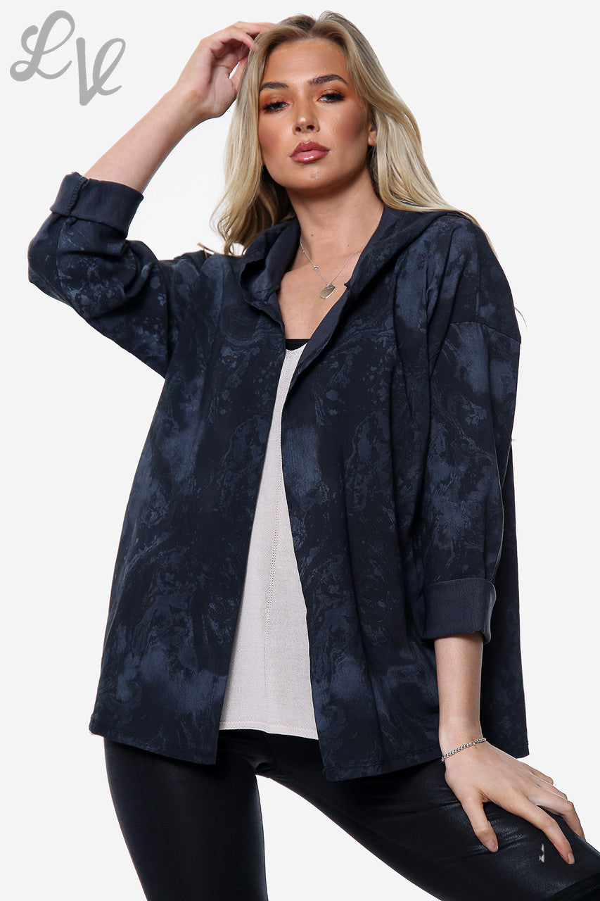 Dames Acid Wash Jack met capuchon Zwart Stukprijs WAS €14,99 NU €7,49