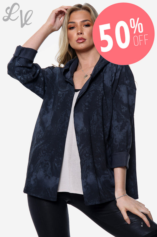 Dames Acid Wash Jack met capuchon Zwart Stukprijs WAS €14,99 NU €7,49