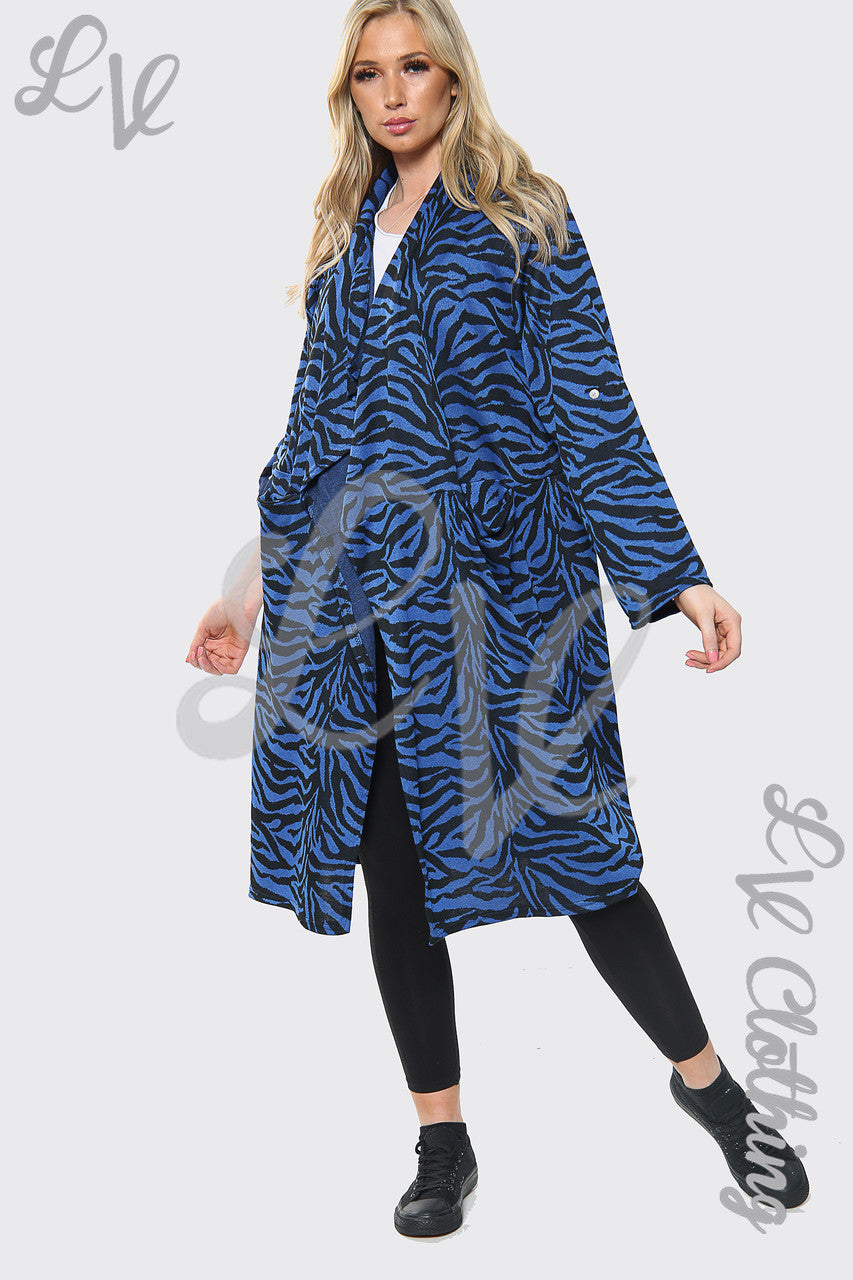 Dames Zebraprint Lang Vest Denim Stukprijs € 10,99