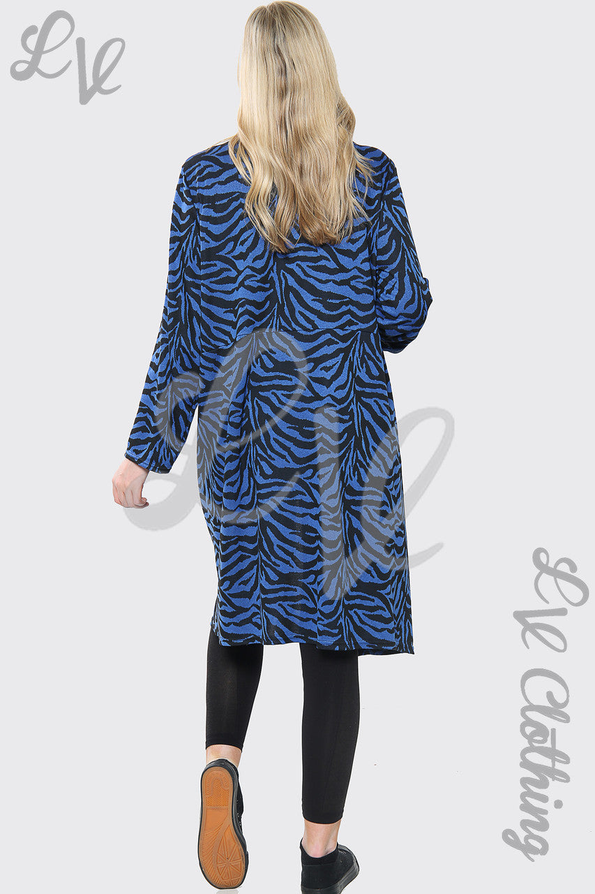 Dames Zebraprint Lang Vest Denim Stukprijs € 10,99