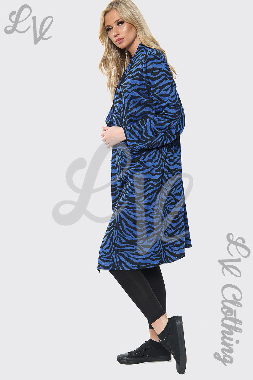 Dames Zebraprint Lang Vest Denim Stukprijs € 10,99