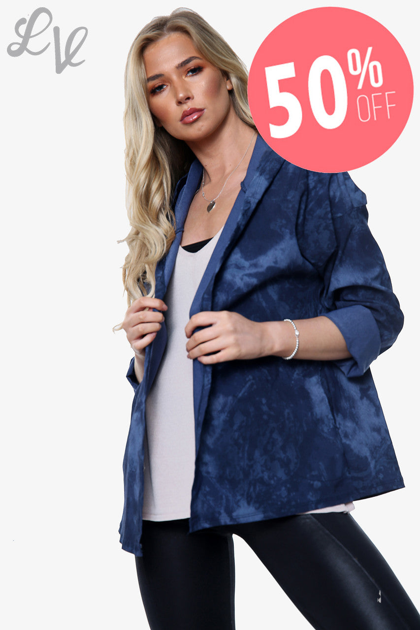Dames Acid Wash Jack met capuchon Marineblauw Prijs WAS € 14,99 NU € 7,49