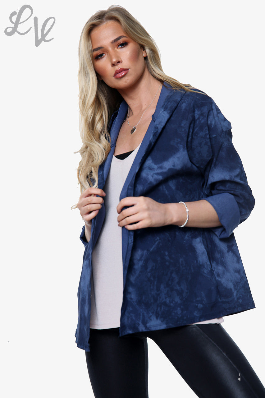 Dames Acid Wash Jack met capuchon Marineblauw Prijs WAS € 14,99 NU € 7,49