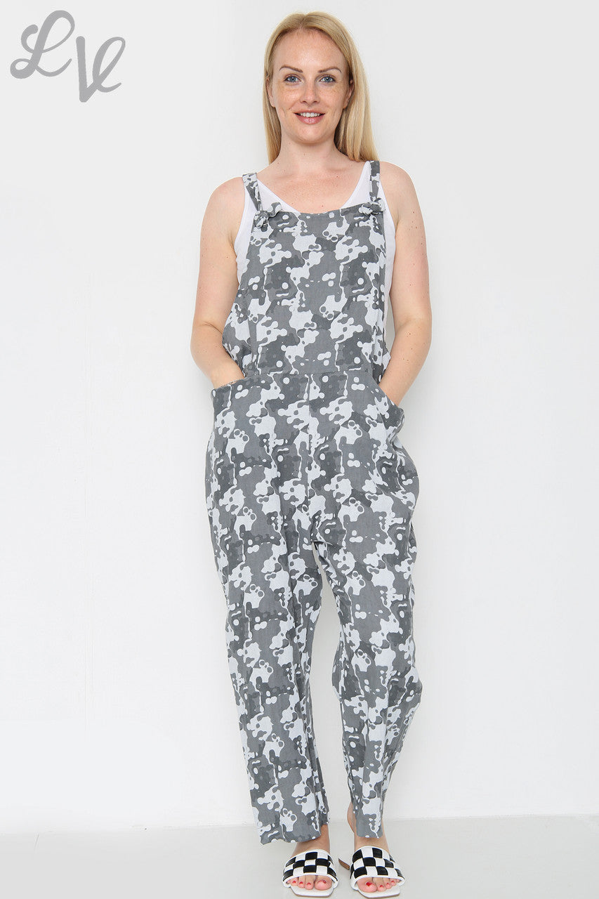 Dames Camouflage Tuinbroek Houtskool Stukprijs € 14,99