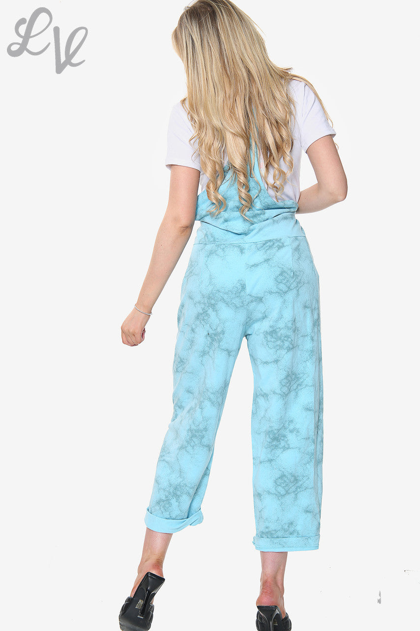 Dames Salopette met print Turkoois Prijs per eenheid € 15,99