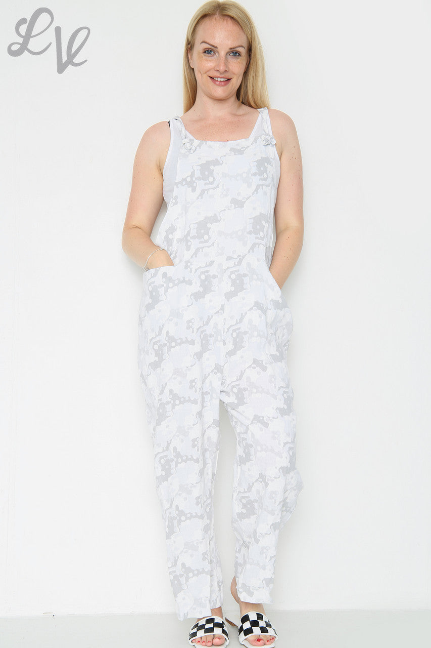 Dames camouflage tuinbroek wit per stuk £14,99