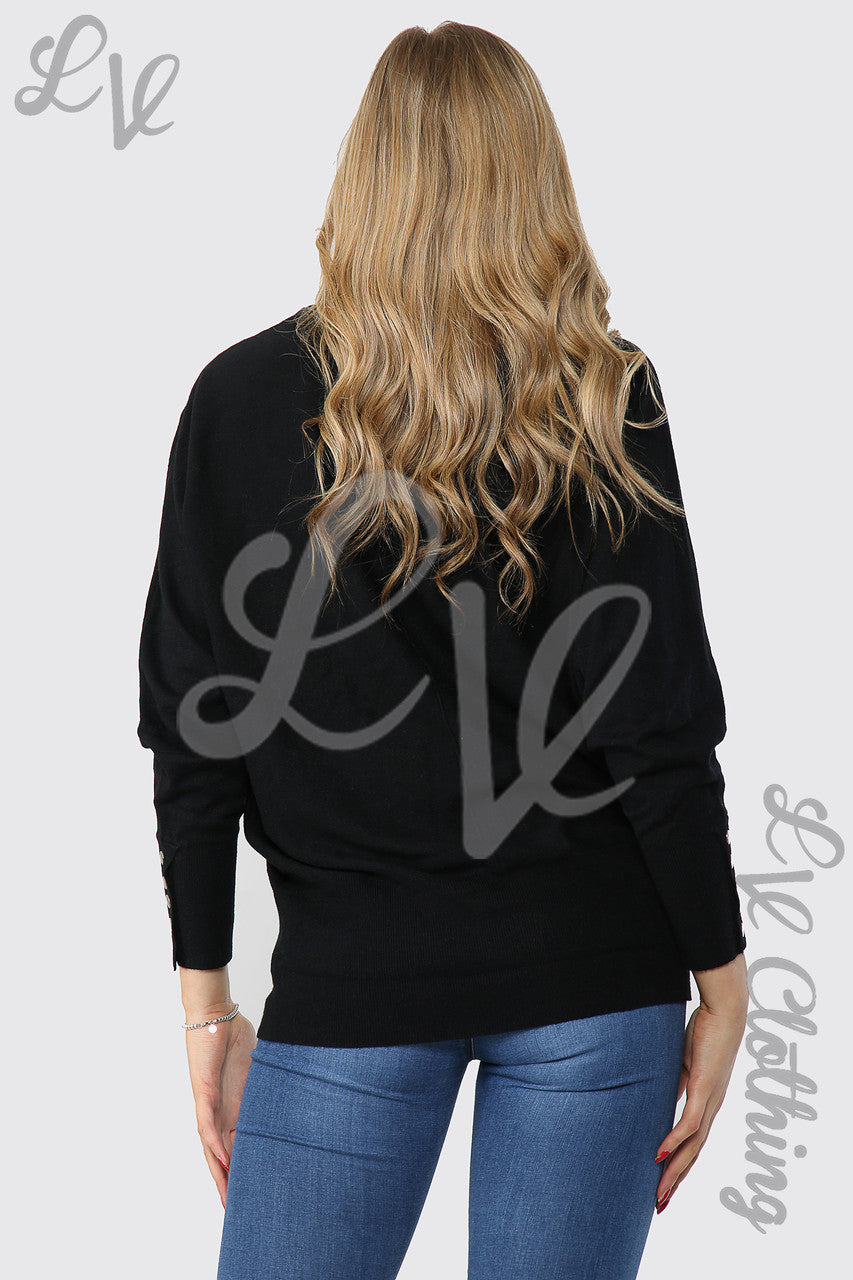 Dames Sweatshirt met Studdetails Zwart - Stukprijs €20,99