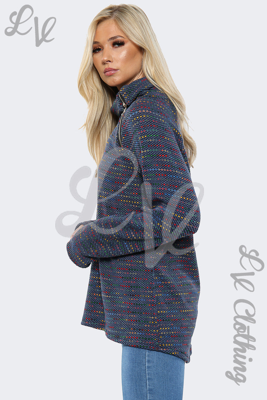 Dames Coltrui Meerkleurige Jumper Top Jeans - Stukprijs £11.99