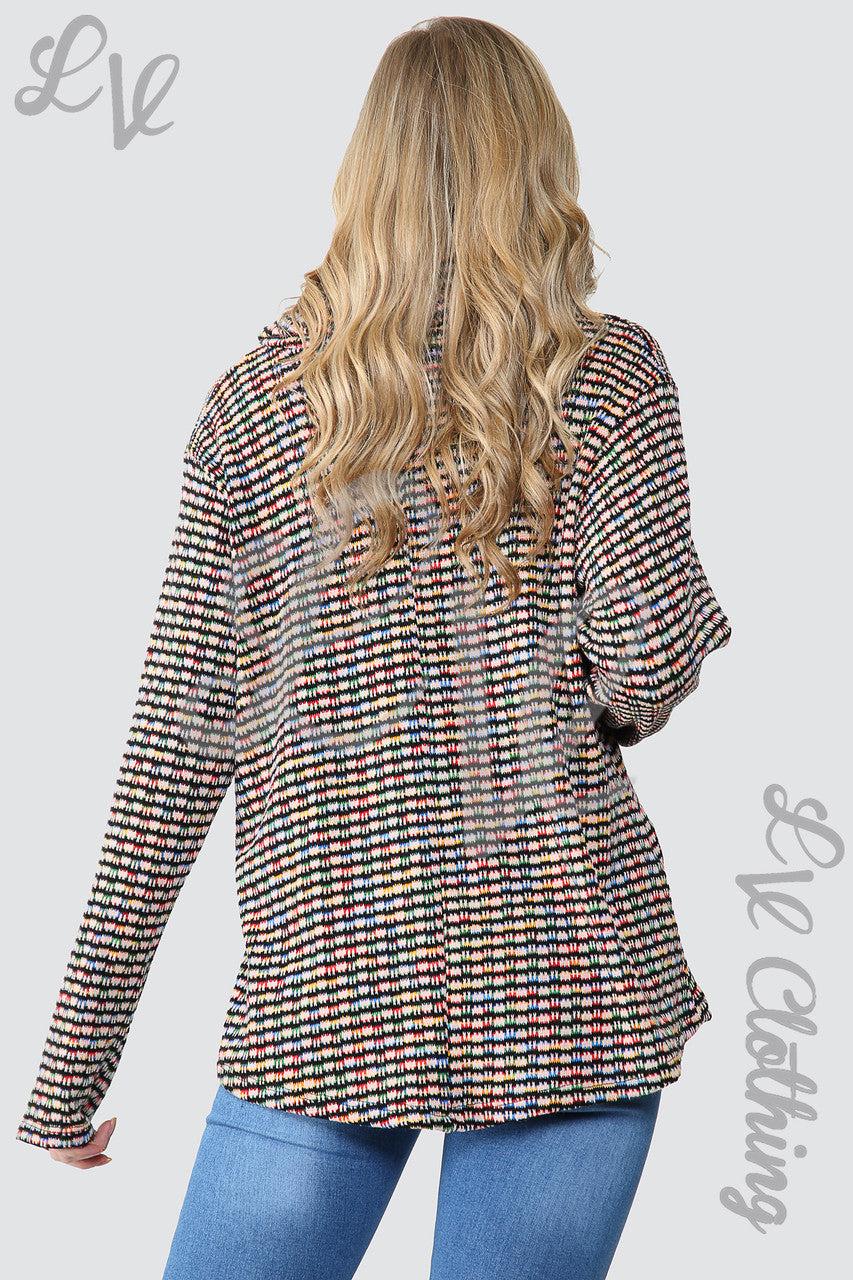 Ladies Multicoloured Knitted Cowl Neck Jumper Top Dusty Pink Unit Price £12.99