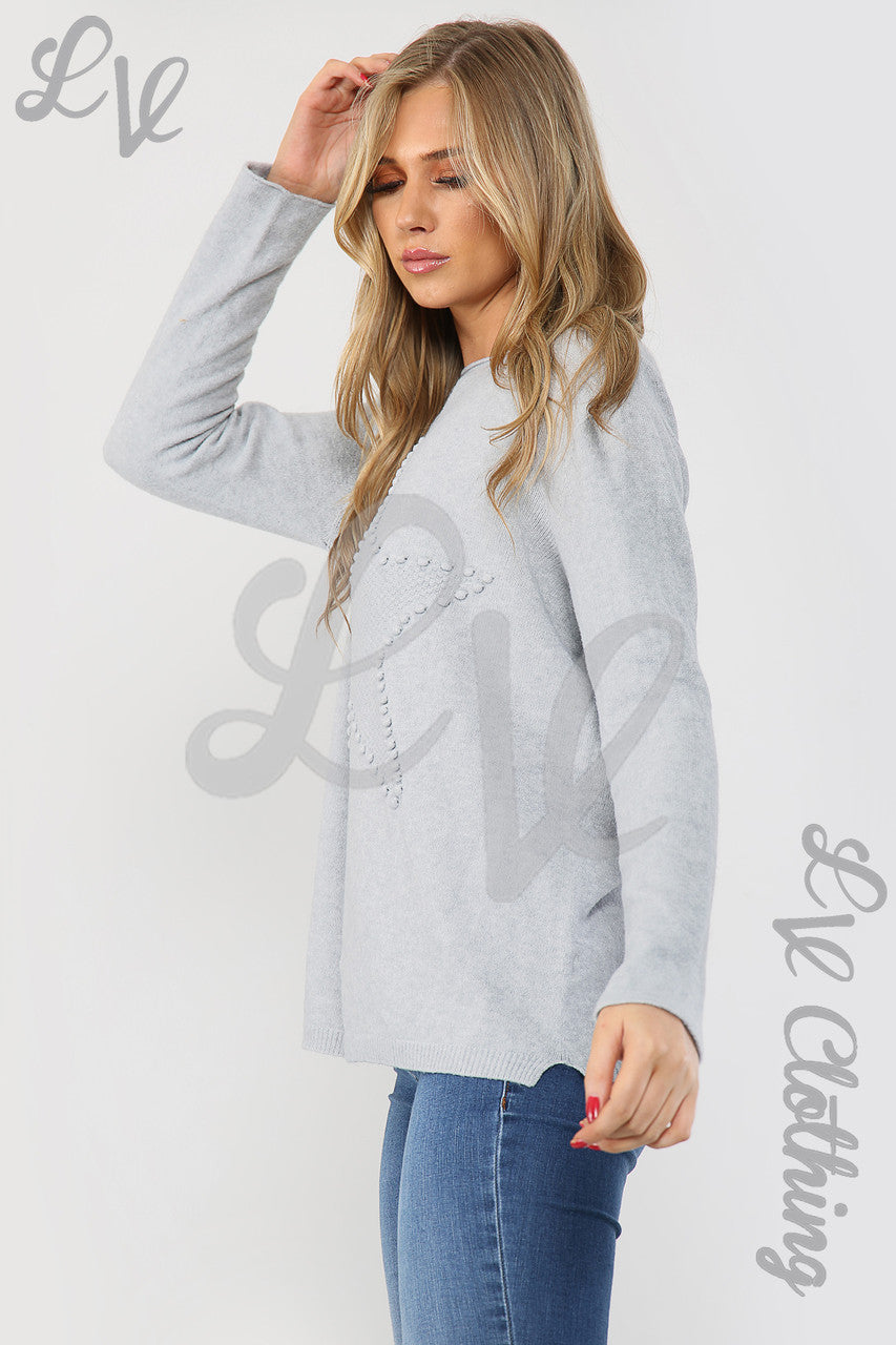 Dames trui met sterrenprint zilver - Eenheidsprijs €12,99