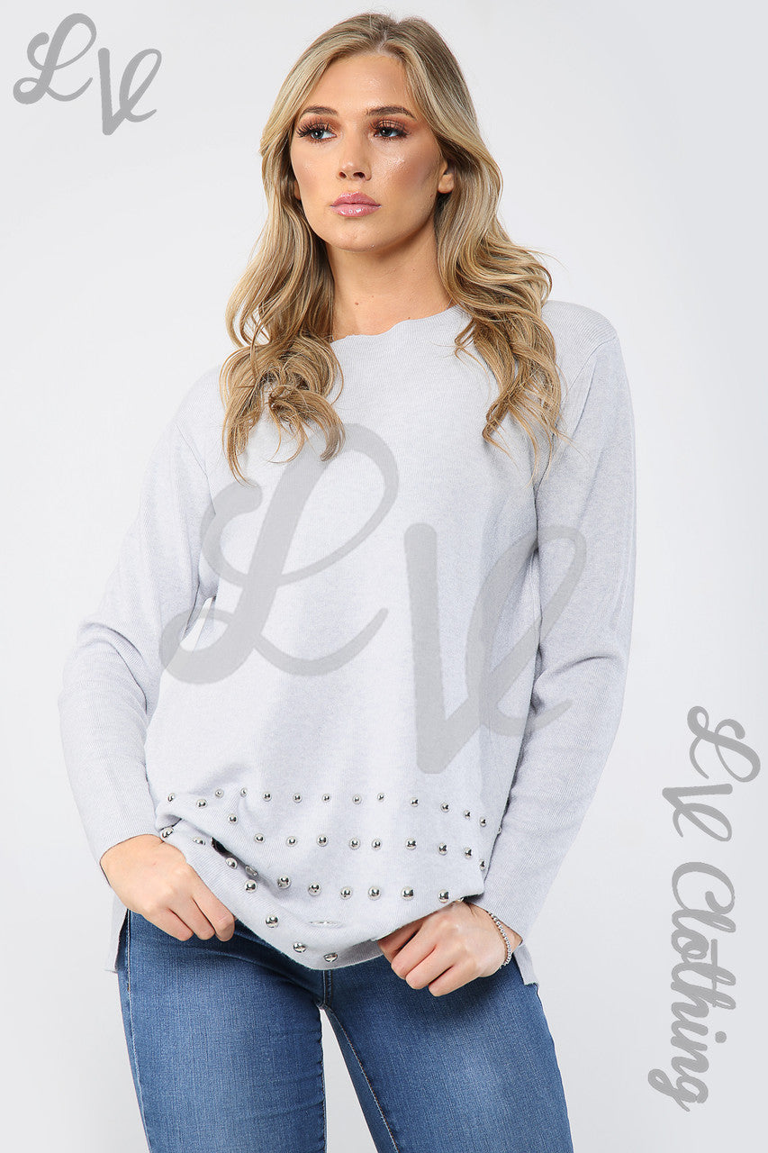 Ladies Circle Trui met Studrand Zilver Stukprijs €20,99