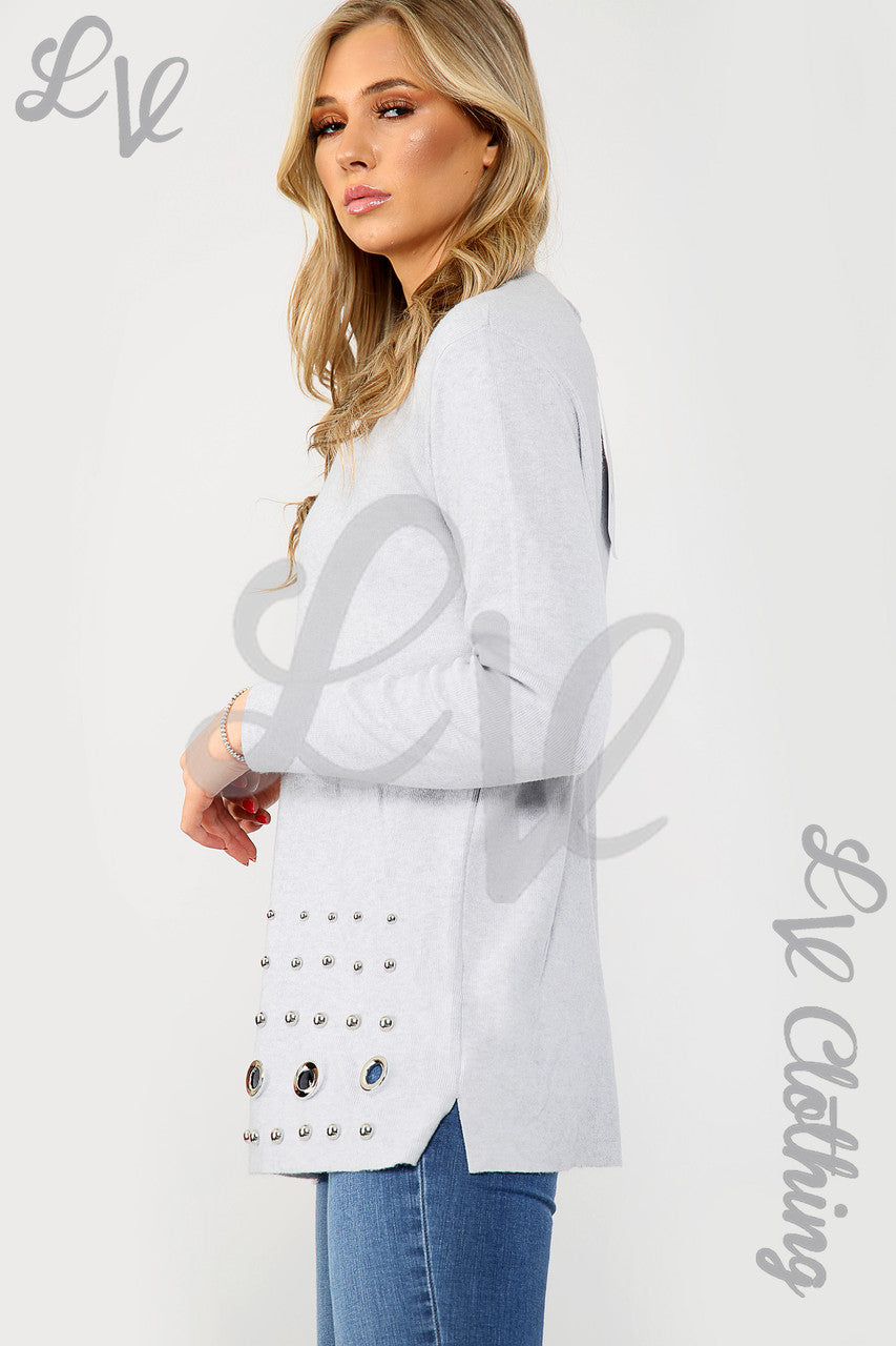 Ladies Circle Trui met Studrand Zilver Stukprijs €20,99