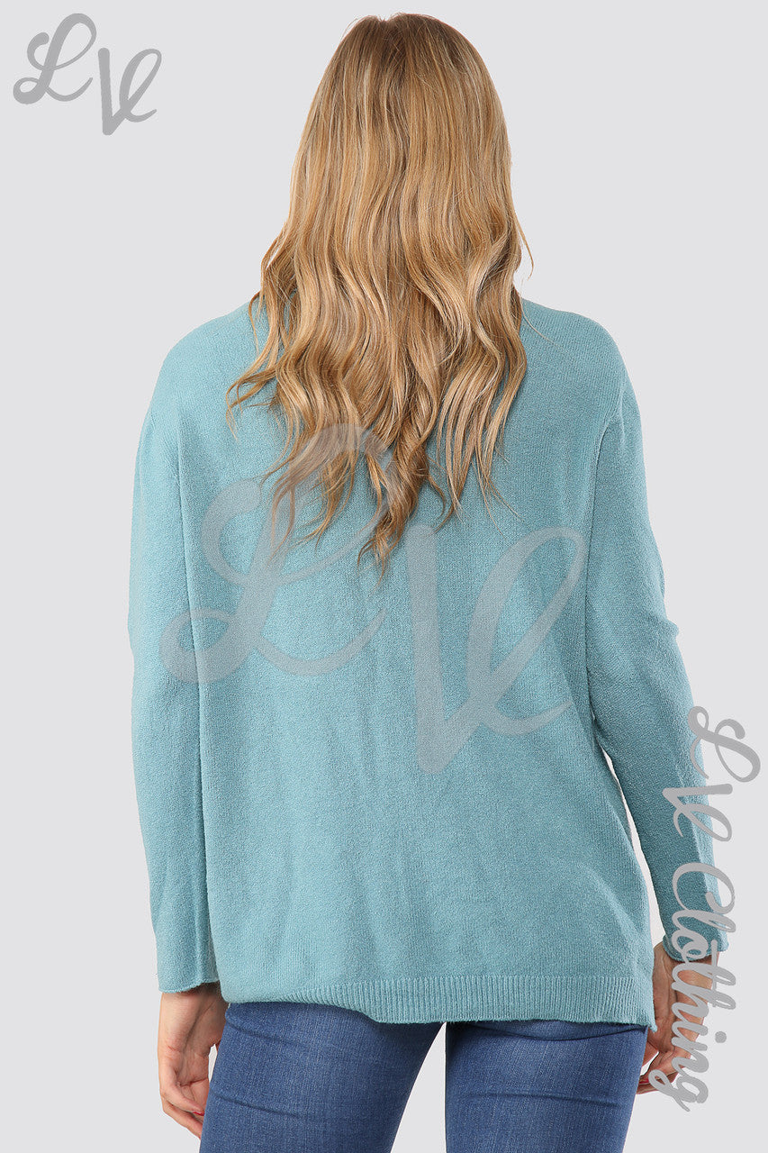 Ladies Star Imprint Jumper Top Tiffany - Unit Price £17.99