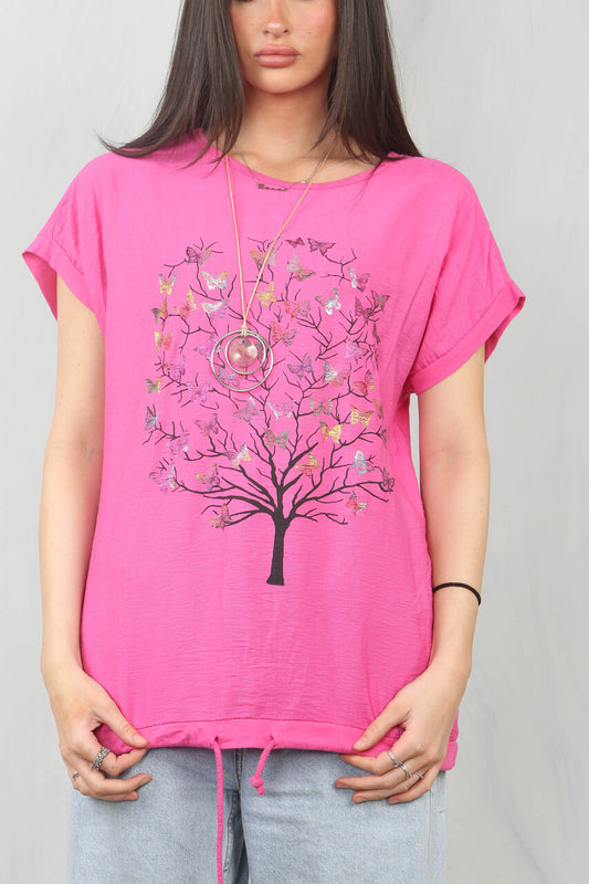 BUTTERFLY TREE FOIL TREE TOP CERISE