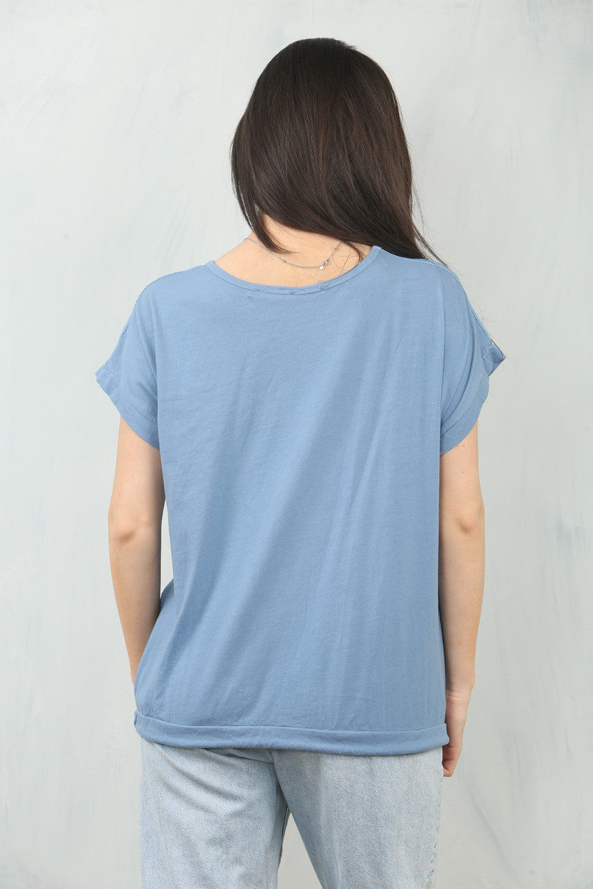 HART BURST GRAPHIC TOP DENIM