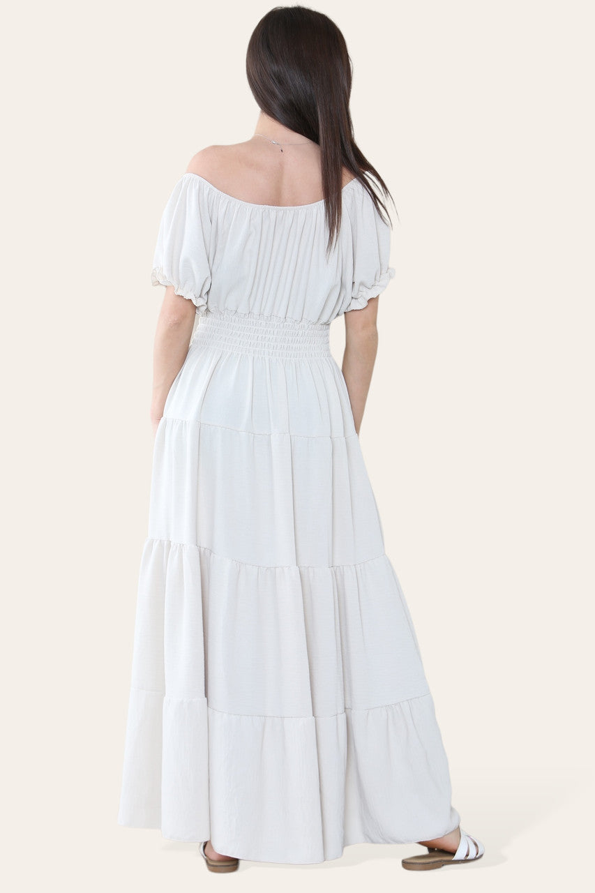 EFFEN MAXI ELASTISCHE MAGISCHE JURK STEEN
