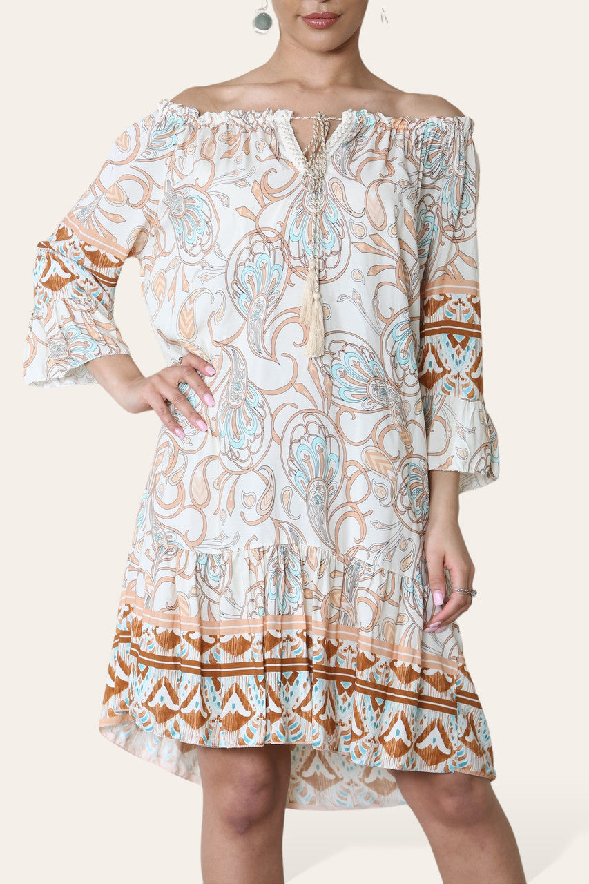 BARDOT JURK MET PAISLEYPRINT CRÈME