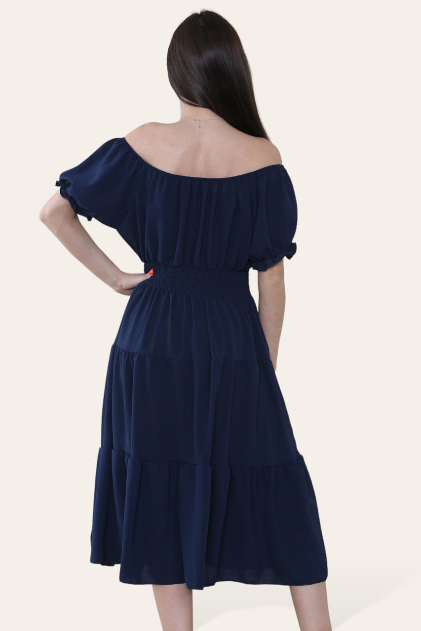 EFFEN MIDI ELASTISCHE WONDERJURK NAVY