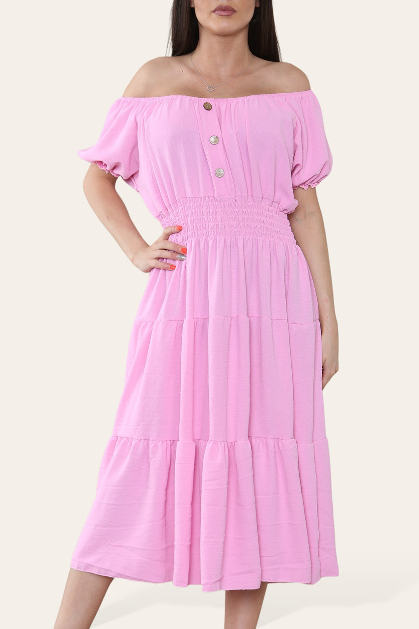 EFFEN MIDI ELASTISCHE WONDERJURK ROZE
