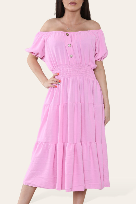 EFFEN MIDI ELASTISCHE WONDERJURK ROZE