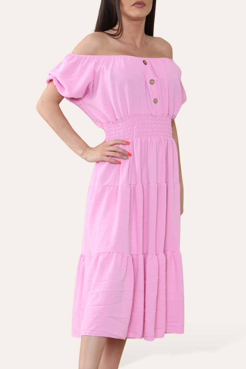 EFFEN MIDI ELASTISCHE WONDERJURK ROZE