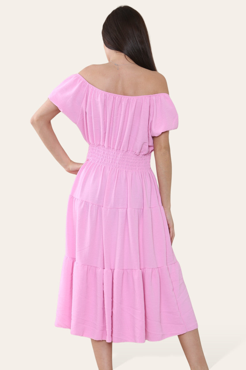 EFFEN MIDI ELASTISCHE WONDERJURK ROZE