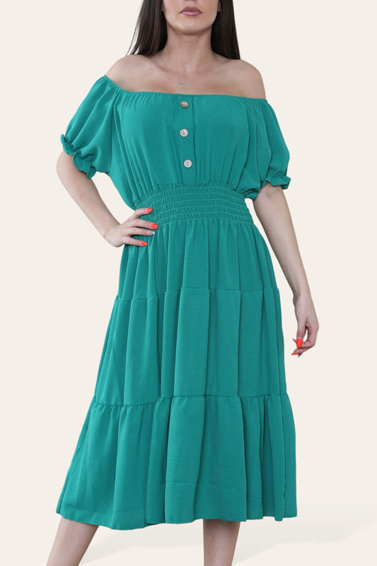 EFFEN MIDI ELASTISCHE WONDERJURK GROEN