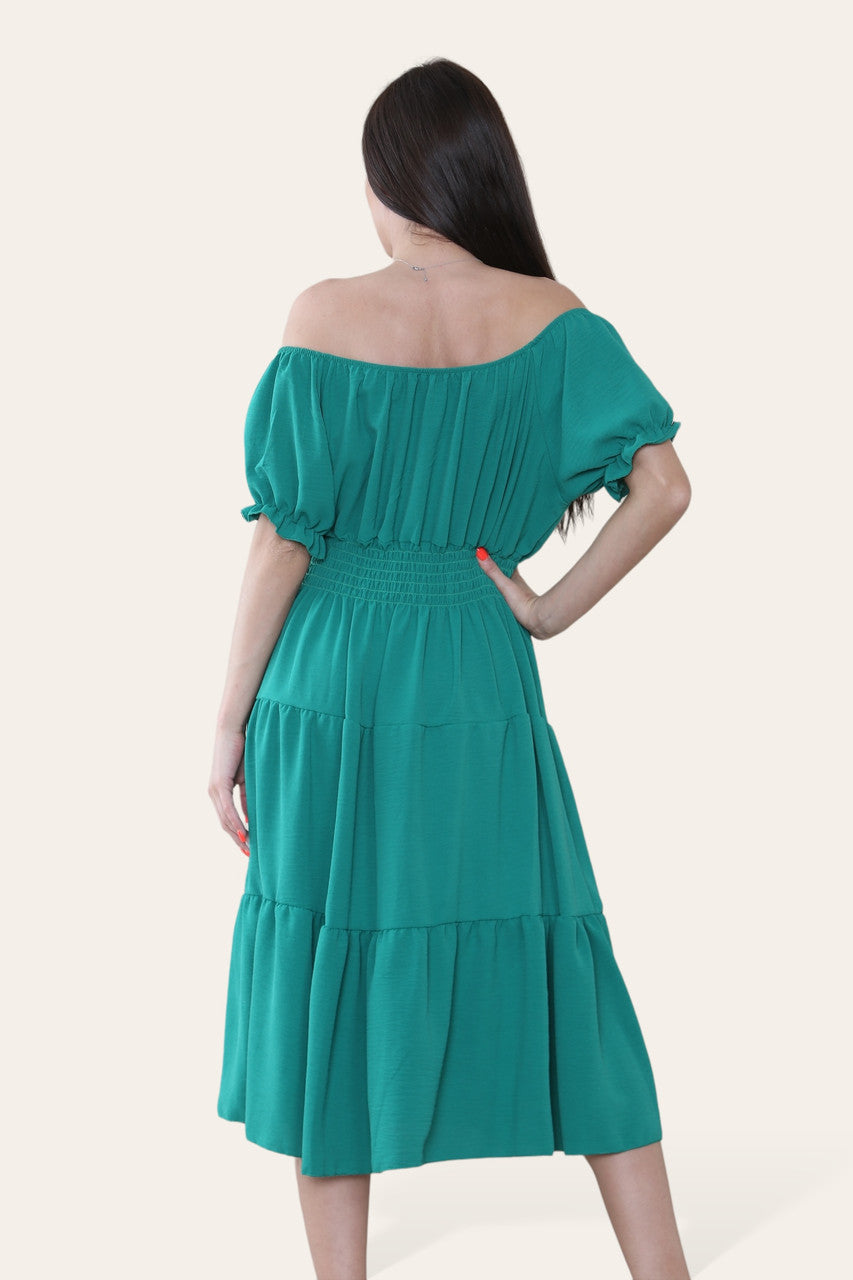 EFFEN MIDI ELASTISCHE WONDERJURK GROEN