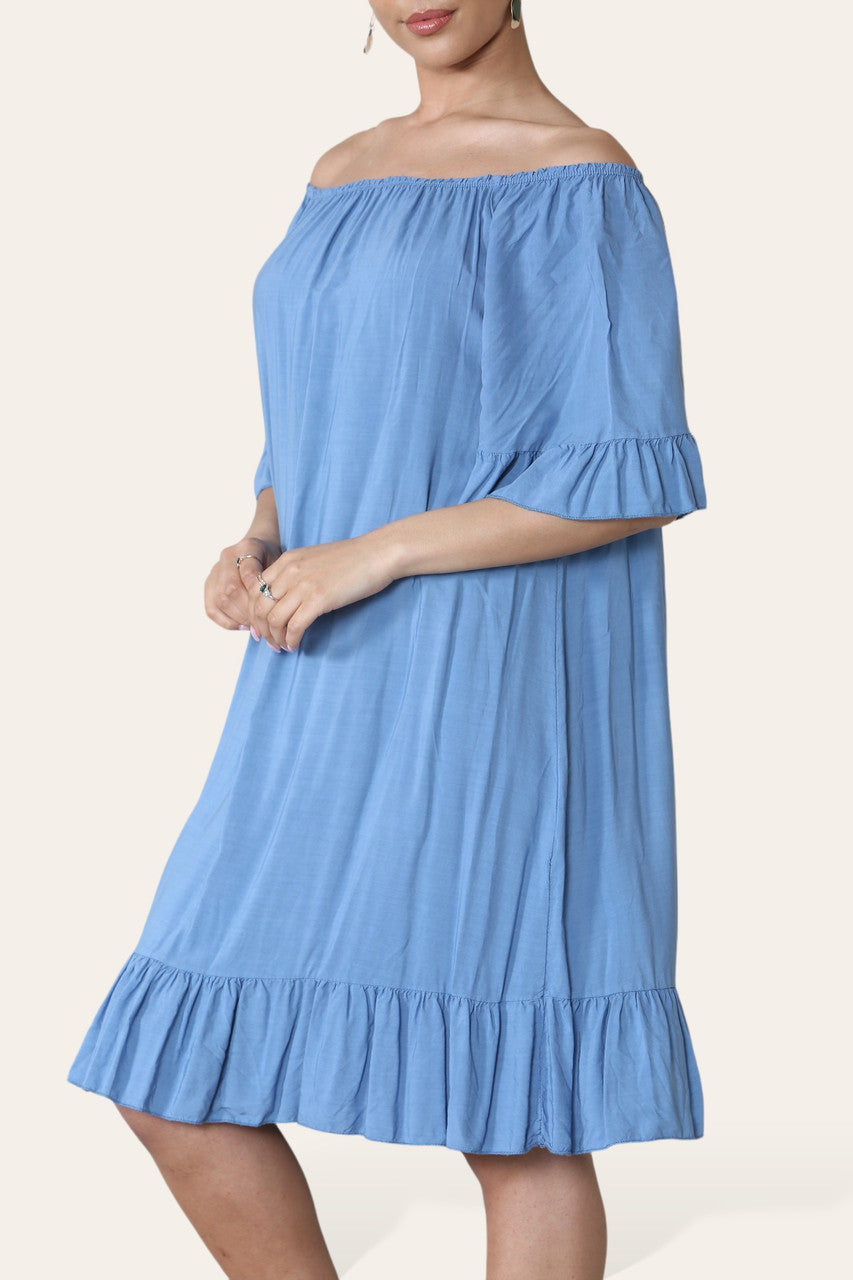 EFFEN BARDOT JURK DENIM