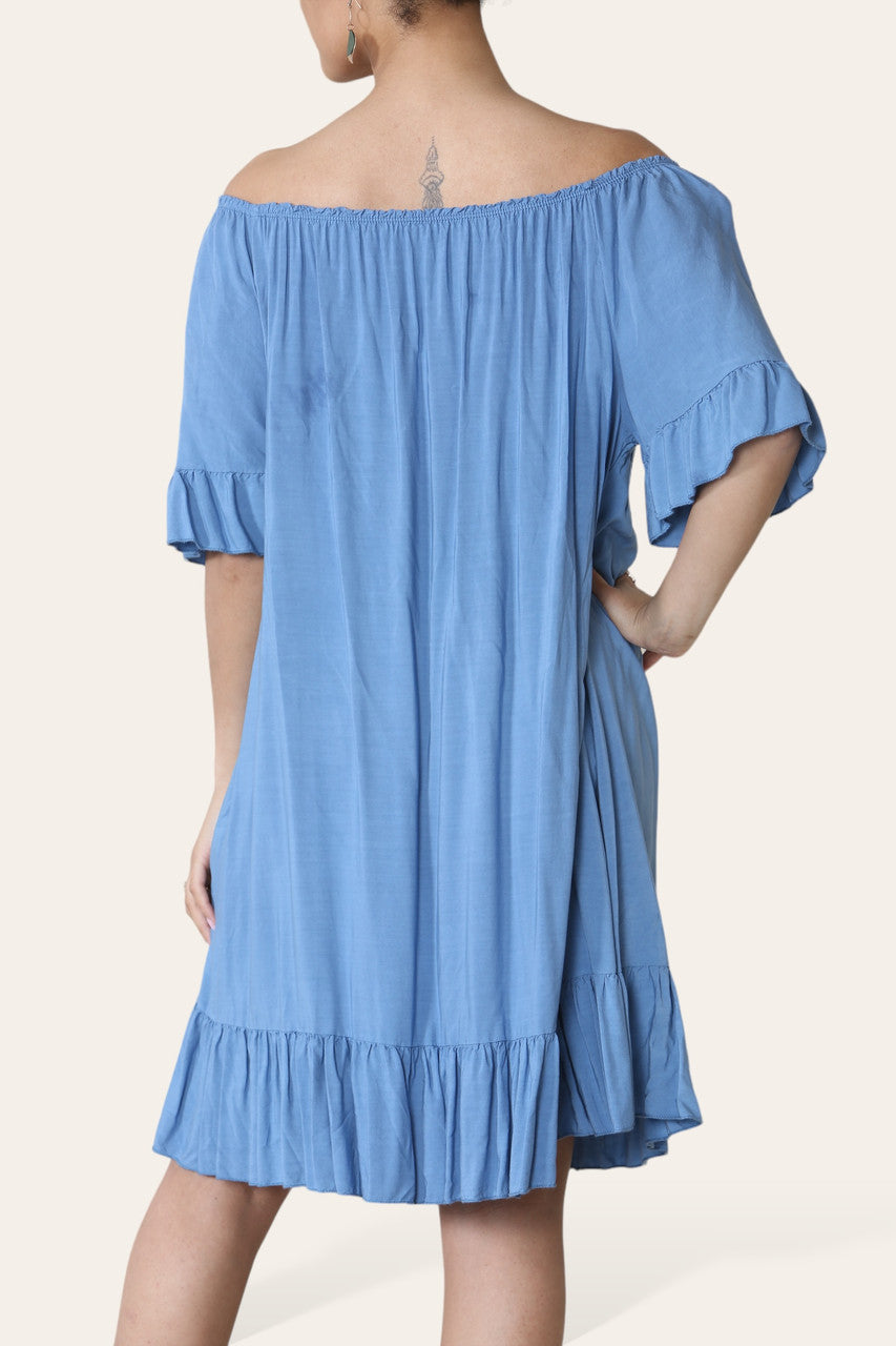 EFFEN BARDOT JURK DENIM