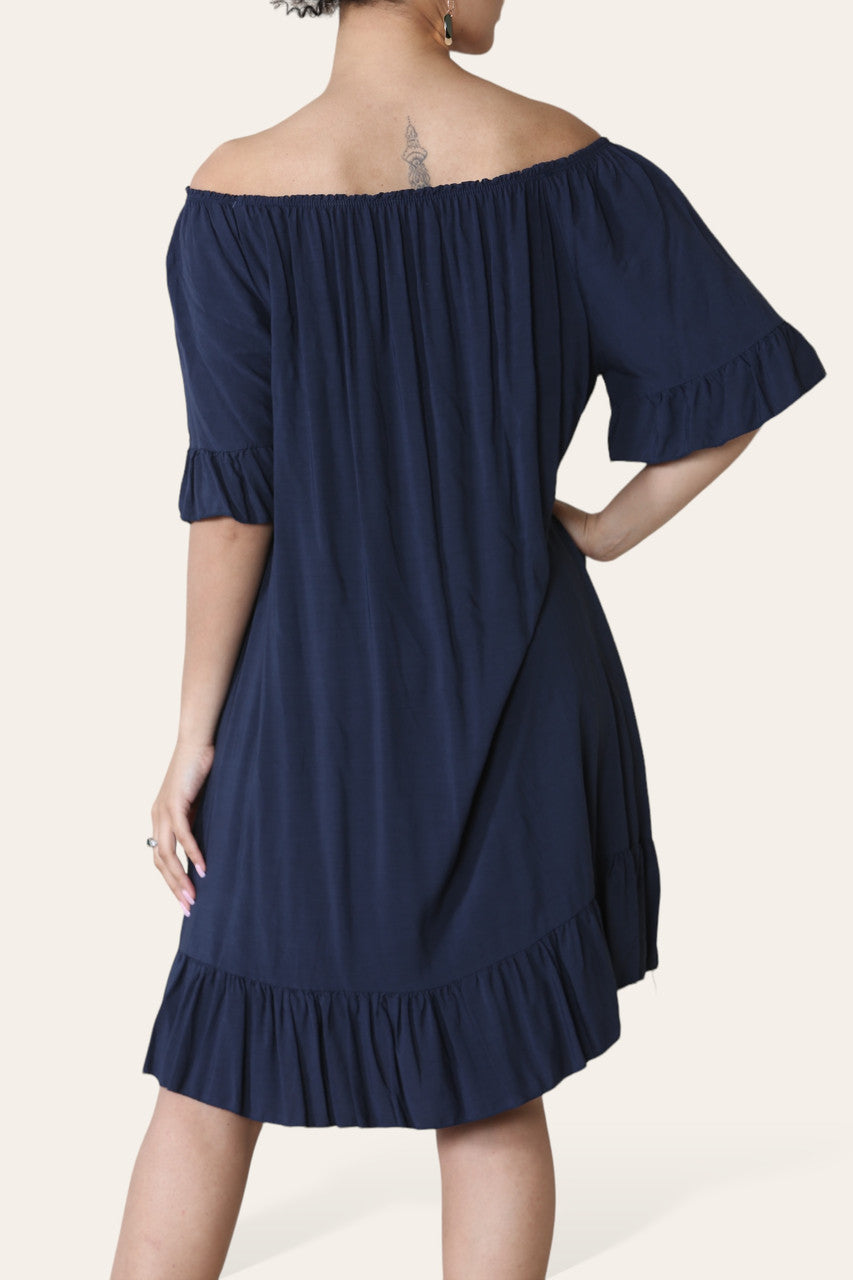 EFFEN BARDOT JURK MARINEBLAUW