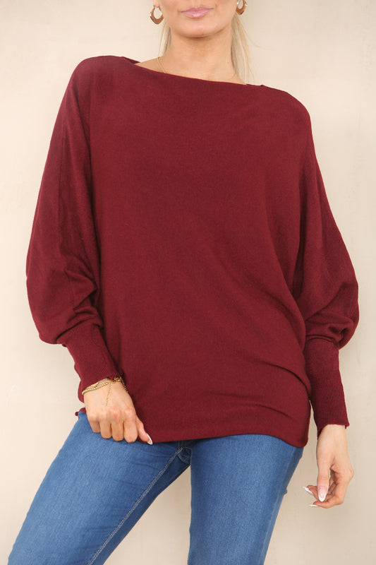 BATWING EFFEN JUMPER BORDEAUX