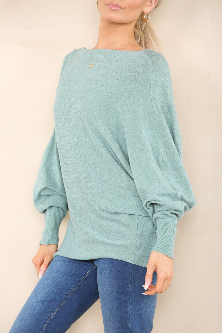 BATWING PLAIN JUMPER TIFFANY