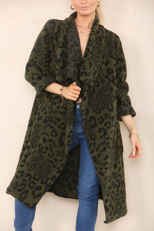 JAS VAN WOL MET LEOPAARDPRINT KHAKI
