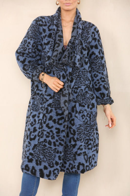 LEOPARDPRINT WOLLEN JASJE DENIM