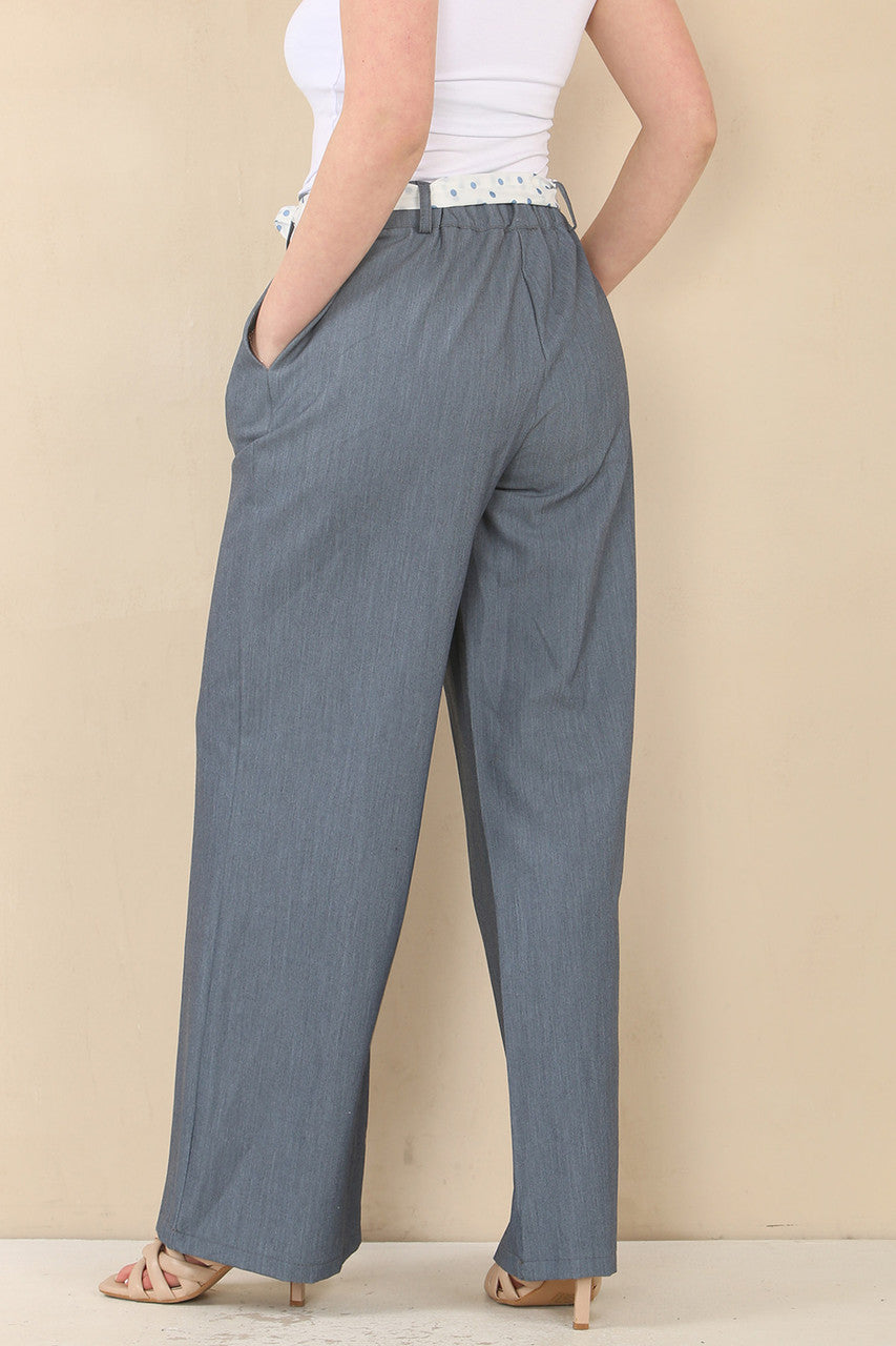 GURTELHOSE MIT POLKADOTS - JEANSSTOFF
