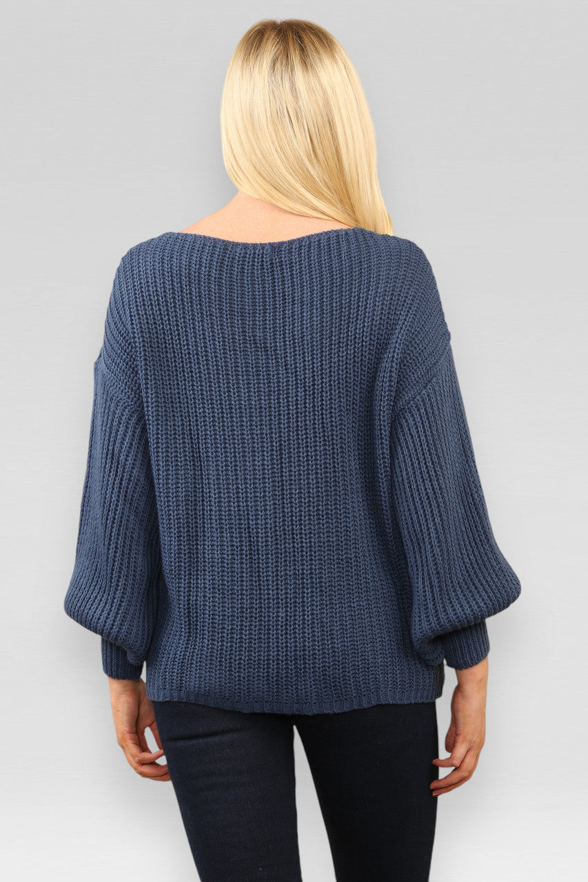TRUI MET BALLONMOUWEN EN GROF BREISEL - DENIM