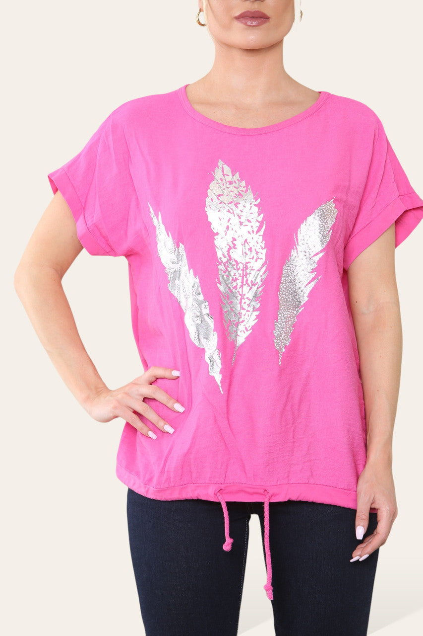FEATHER FOLIE GRAPHIC TOP KERSROOD