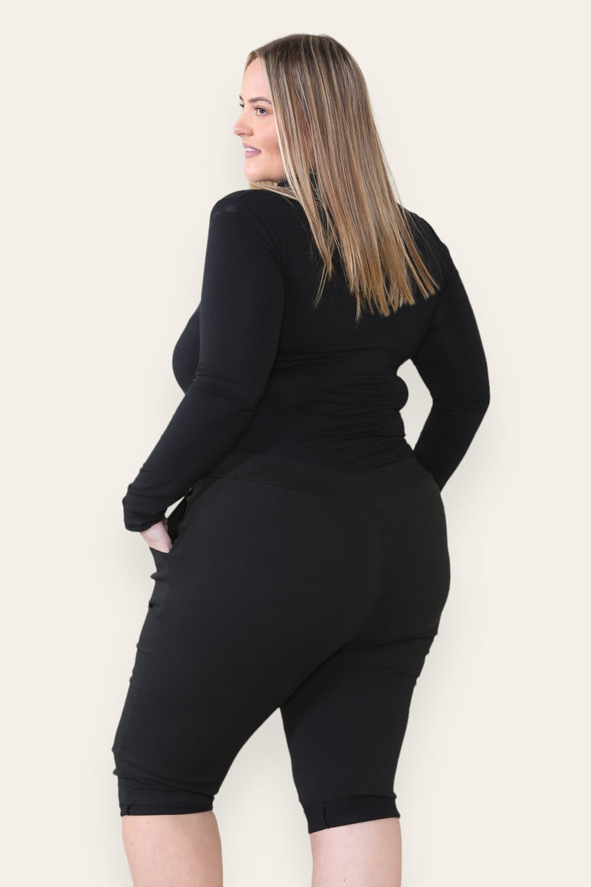 EFFEN ELASTISCHE MAGISCHE STRETCH STIJL SHORT ZWART