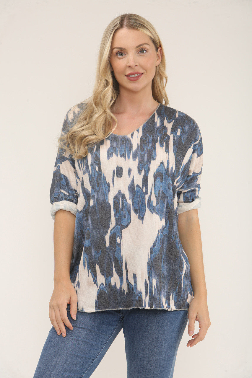 AQUAREL PRINT TRUI - NAVY