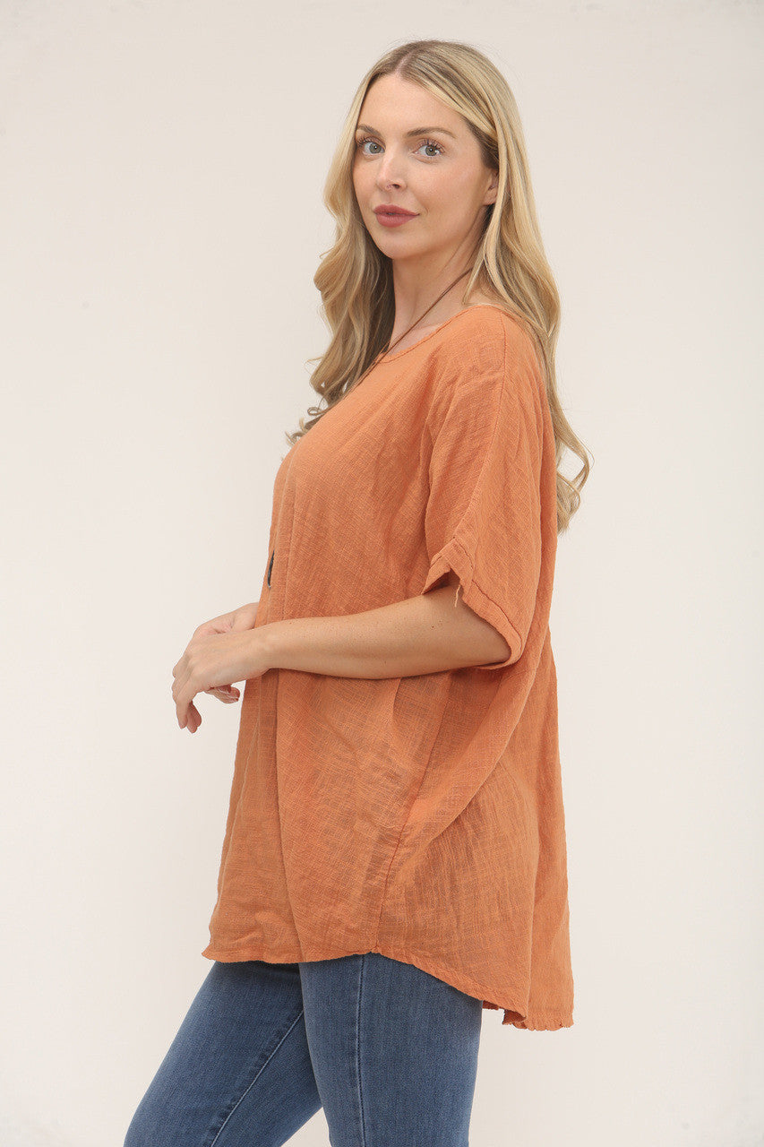 CROCHET TOP MET OPEN RUG - ROEST